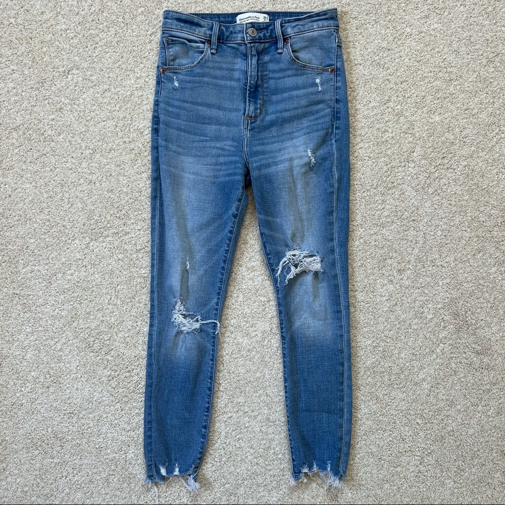Abercrombie & Fitch High Rise Super Skinny Ankle Jeans